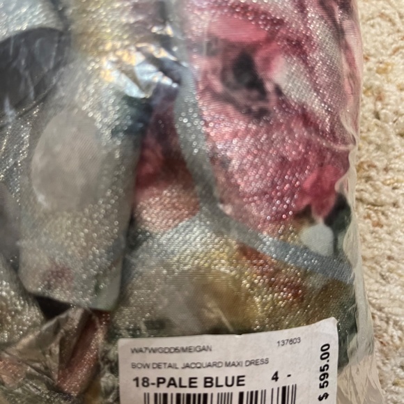 Ted Baker Meigan Bow-Detail Jacquard Maxi Dress - NWOT-Never Worn. - Picture 6 of 7